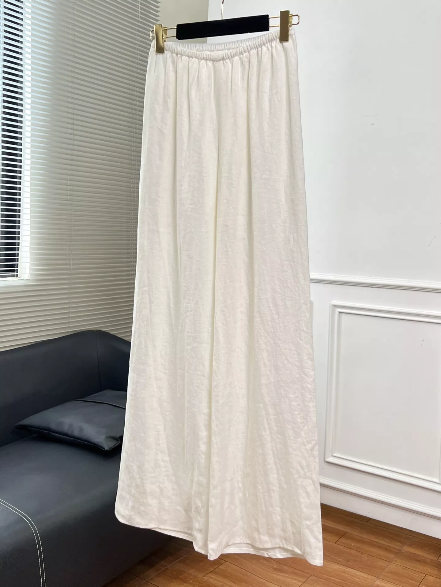 더로우 린넨 와이드 밴딩 팬츠 상세 이미지 3