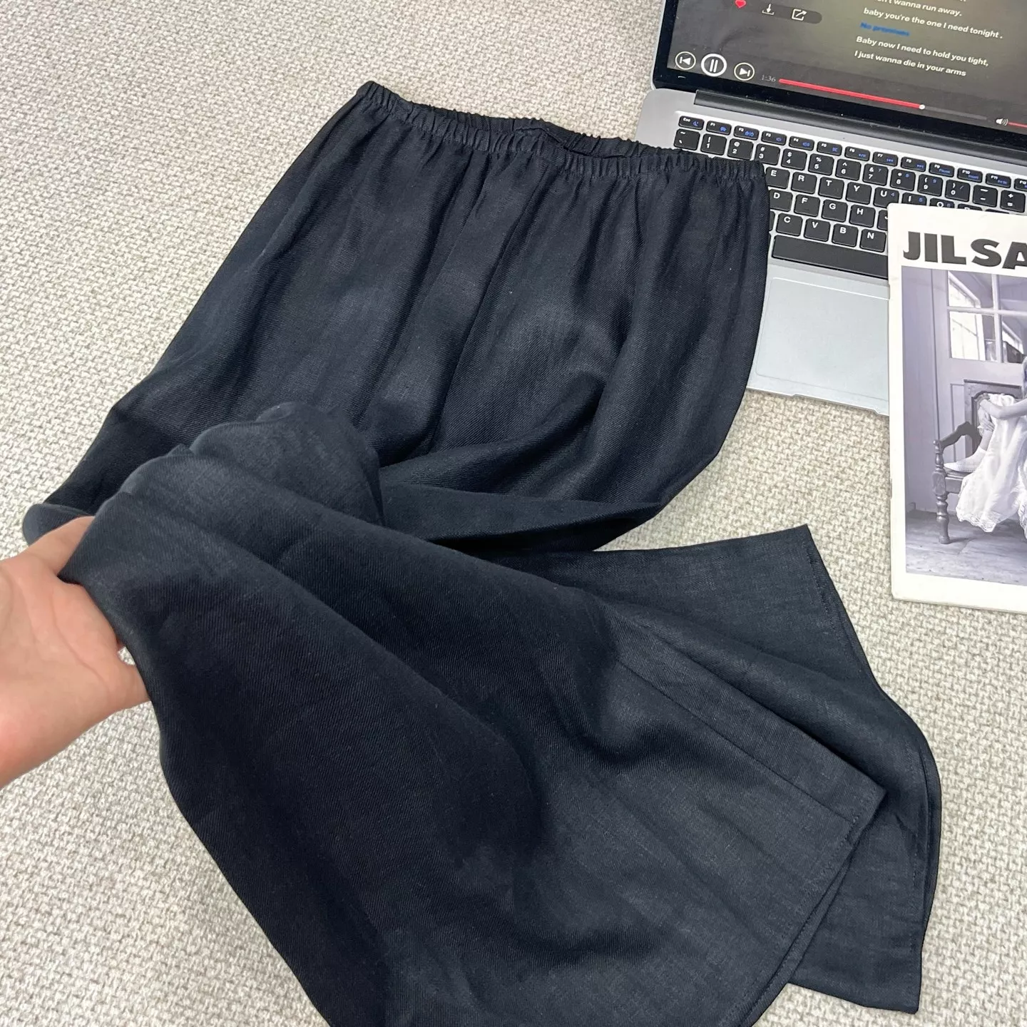 더로우 린넨 와이드 밴딩 팬츠 상세 이미지 26