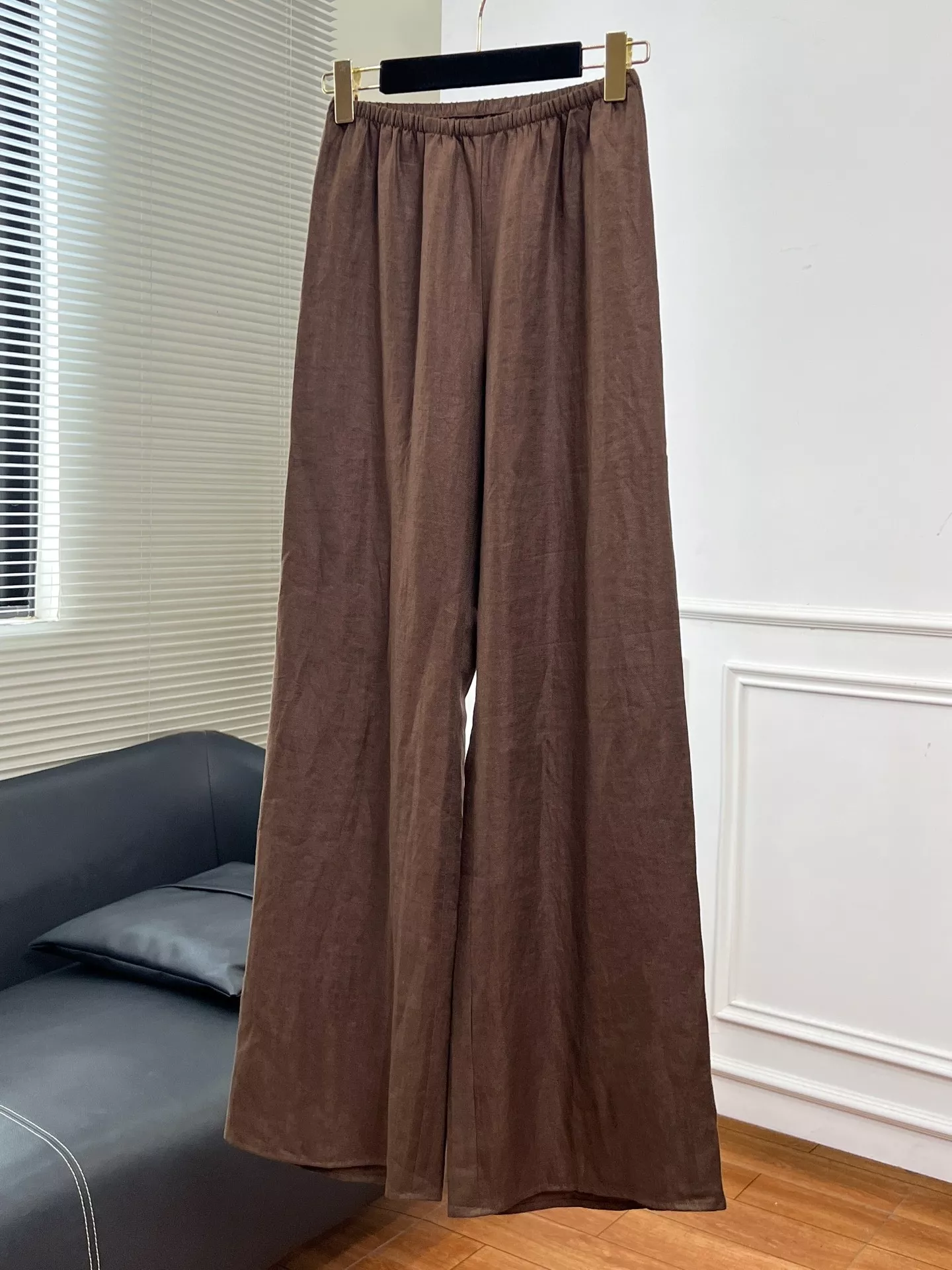 더로우 린넨 와이드 밴딩 팬츠 상세 이미지 4