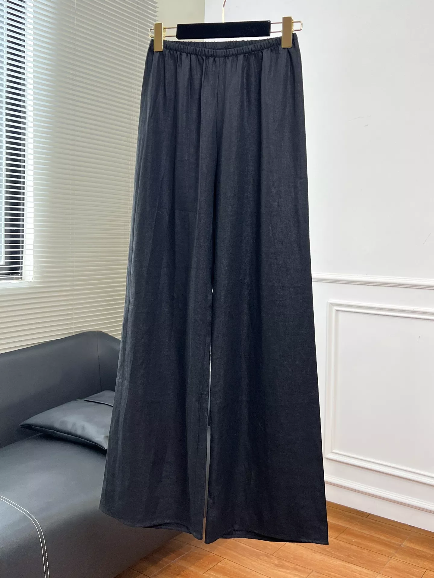 더로우 린넨 와이드 밴딩 팬츠 상세 이미지 5