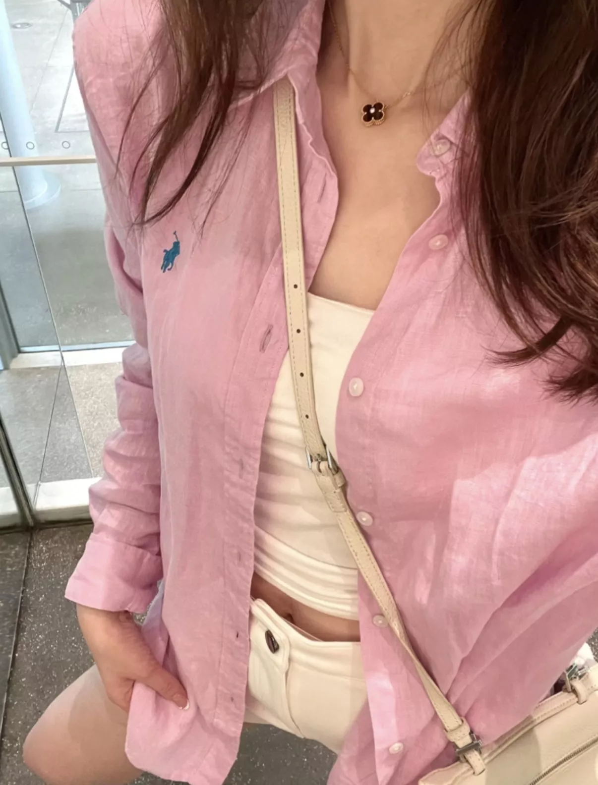 랄프로렌 리넨 자수 포인트 버튼 셔츠 상세 이미지 95