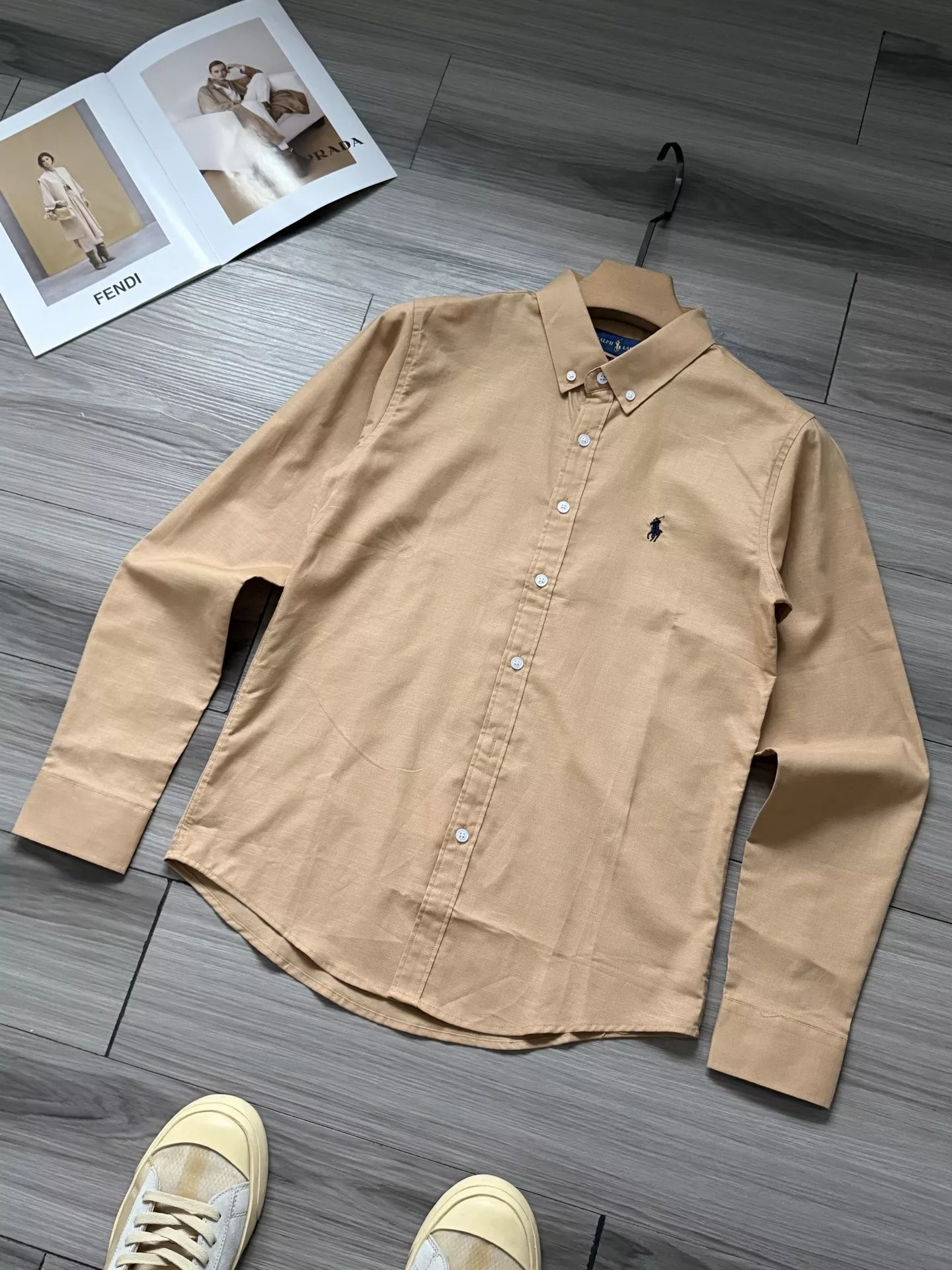 랄프로렌 리넨 자수 포인트 버튼 셔츠 상세 이미지 7