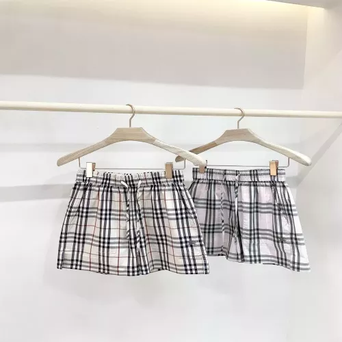 버버리 체크 패턴 드로스트링 숏팬츠