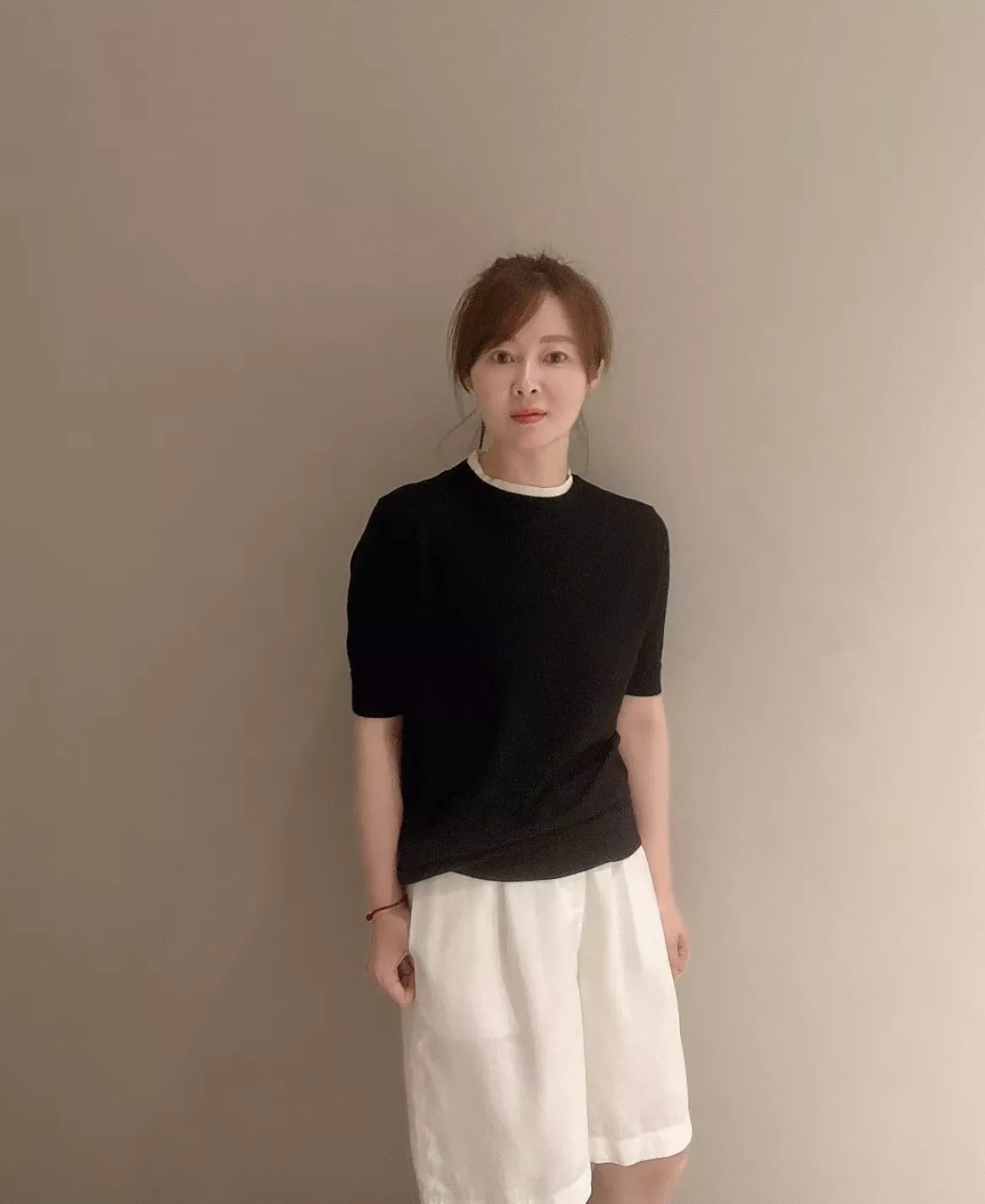 에르도스 레이어드 느낌의 반소매 니트 탑 상세 이미지 39