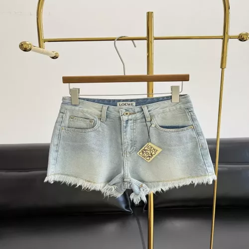 로에베 워싱 마감 데님 쇼츠