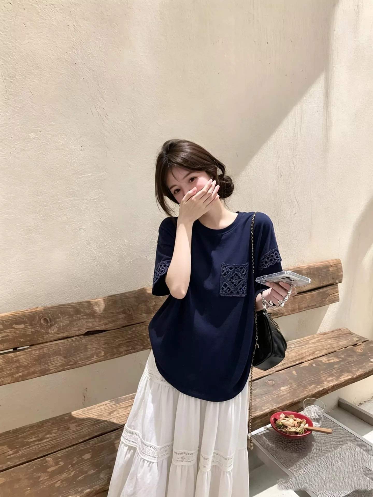 몽클레어 로고 포인트 반팔 상의 상세 이미지 18