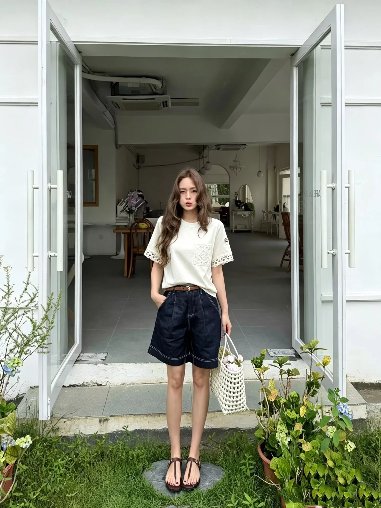 몽클레어 로고 포인트 반팔 상의 상세 이미지 10