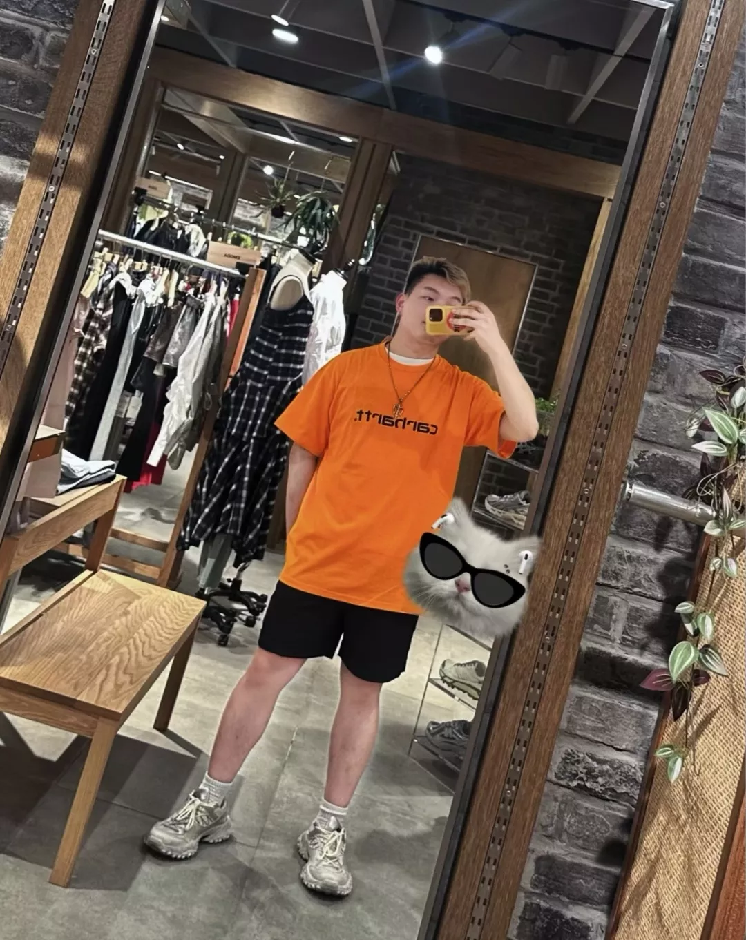 칼하트 로고 자수 포인트 코튼 반팔 상의 상세 이미지 24