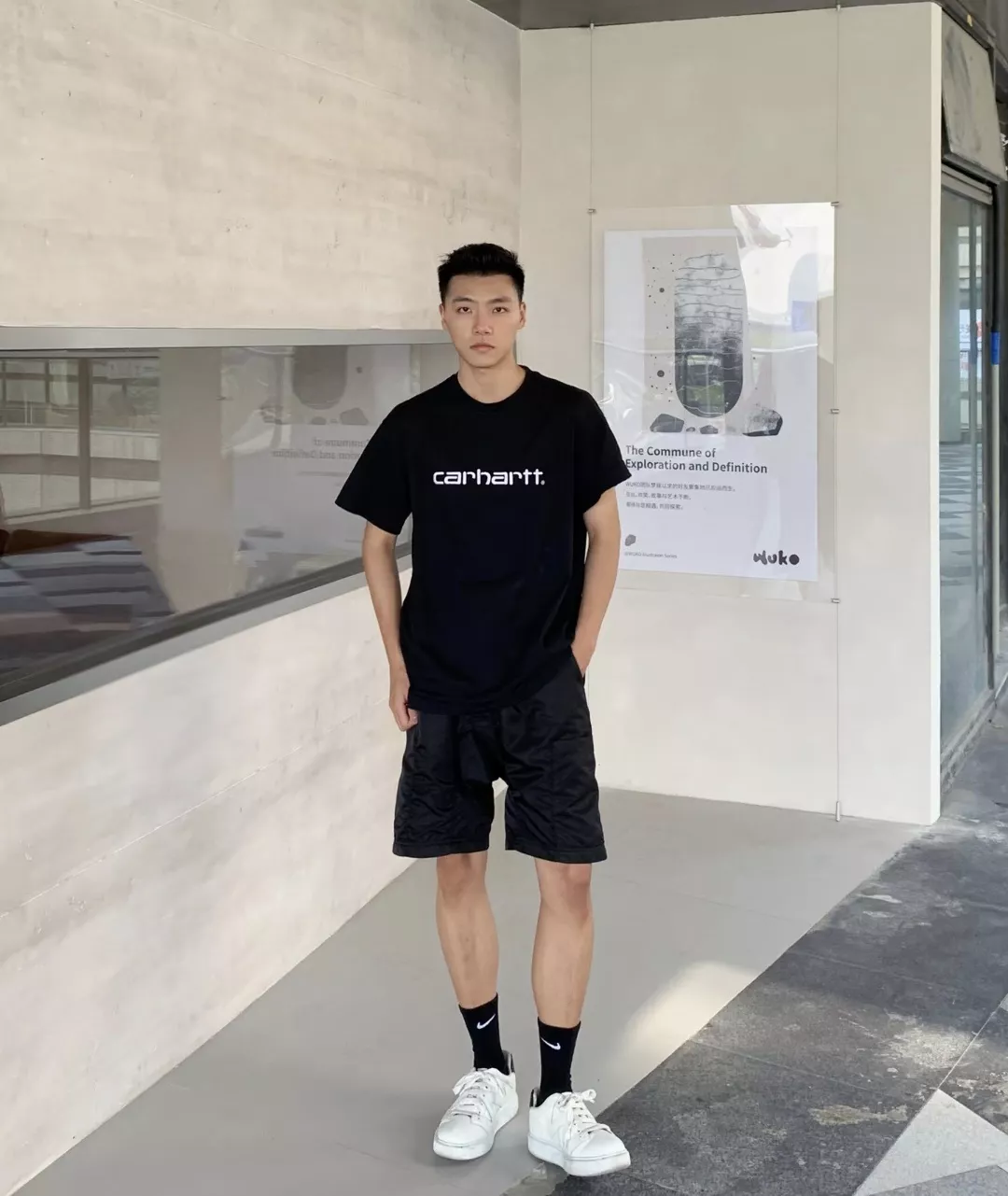 칼하트 로고 자수 포인트 코튼 반팔 상의 상세 이미지 32