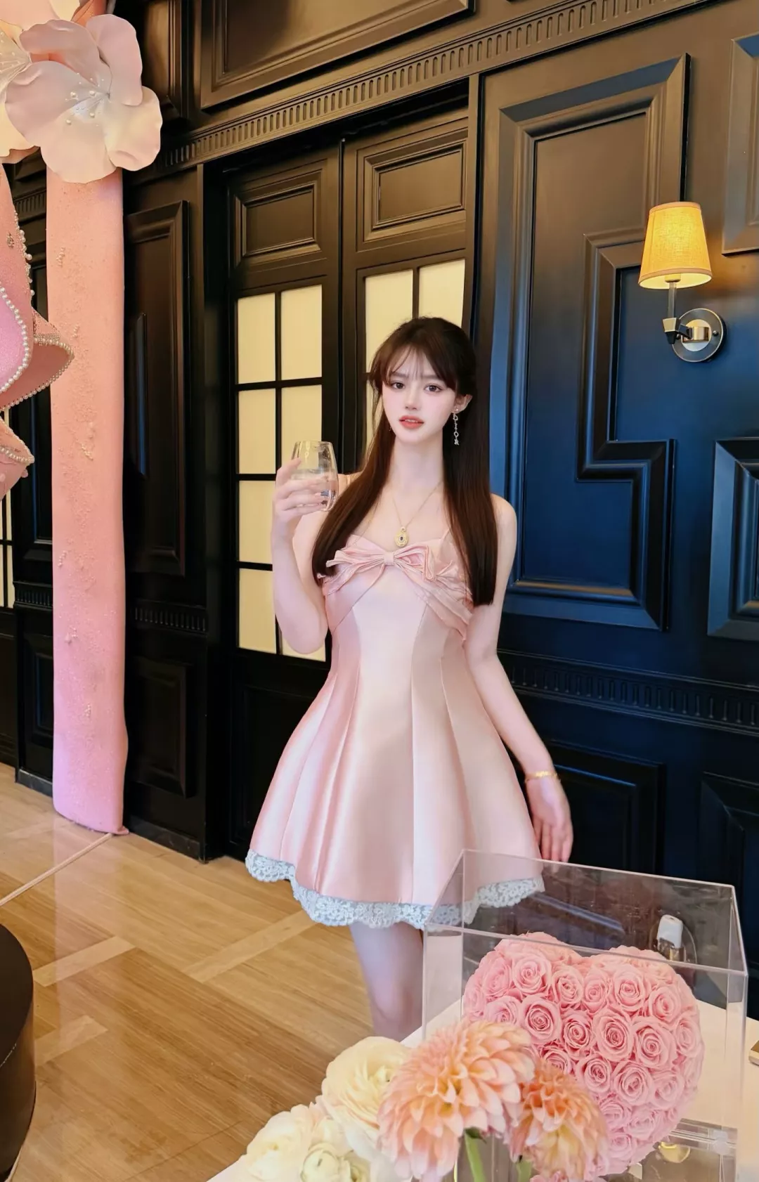 디올 리본 포인트 슬리브리스 드레스 상세 이미지 30