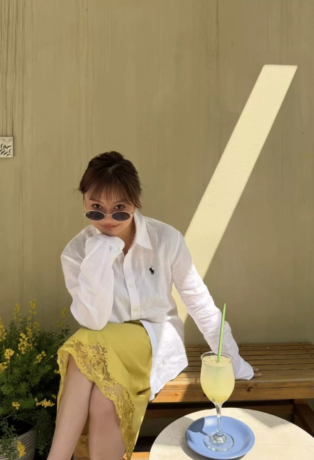 입생로랑 레이스 밑단 포인트 A라인 스커트 상세 이미지 31