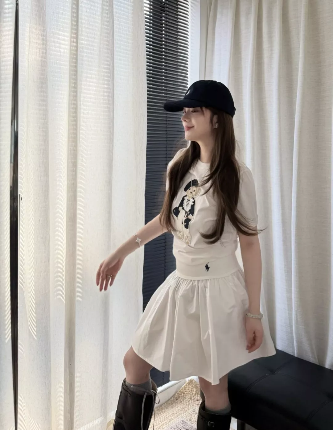 랄프로렌 플리츠 자수 포인트 스커트 상세 이미지 18