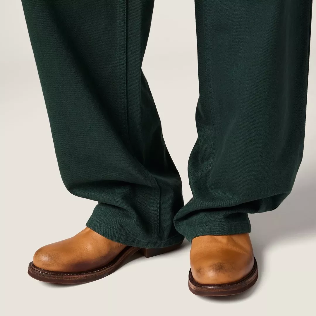 미우미우 워싱 코튼 스트레이트 팬츠 상세 이미지 18