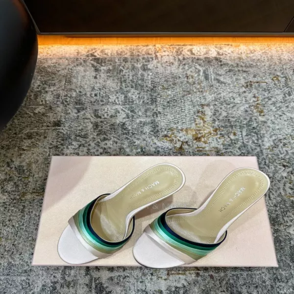 마흐앤마흐 배색 포인트 하이힐 샌들