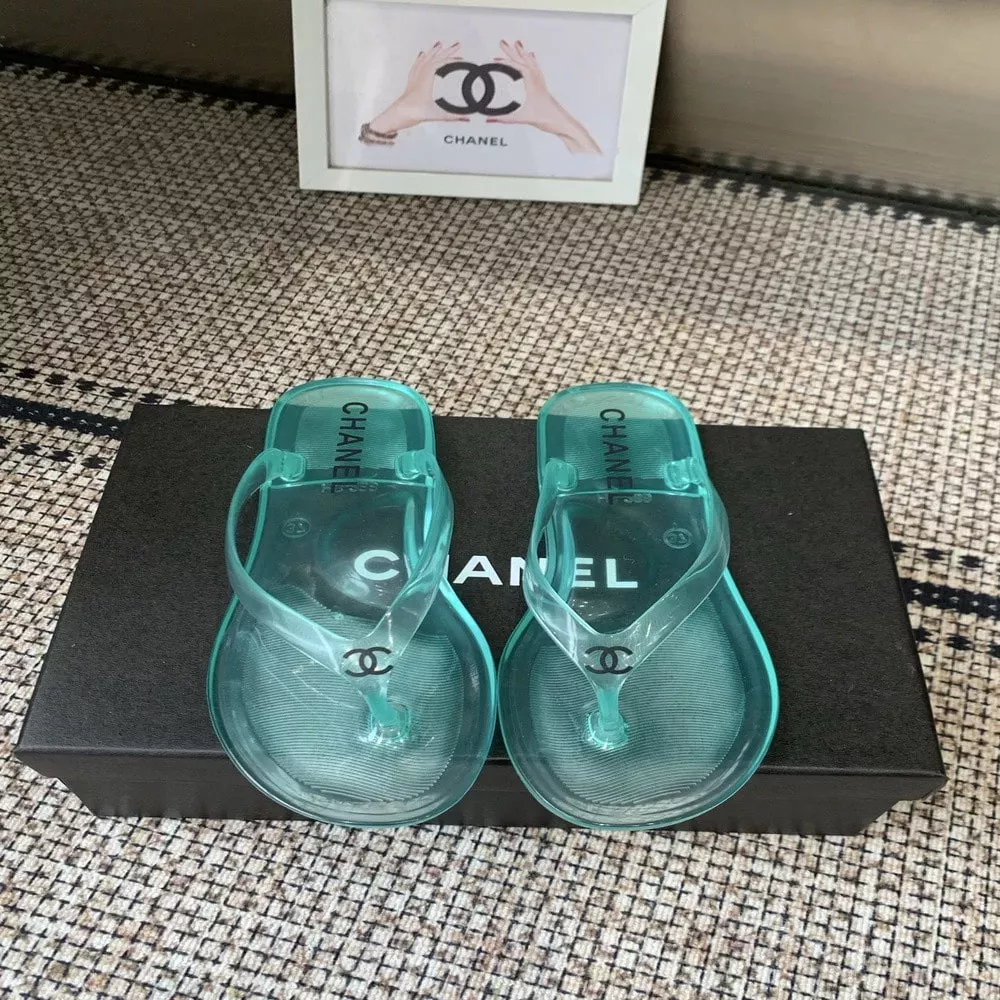 샤넬 크리스탈 젤리 장식 샌들