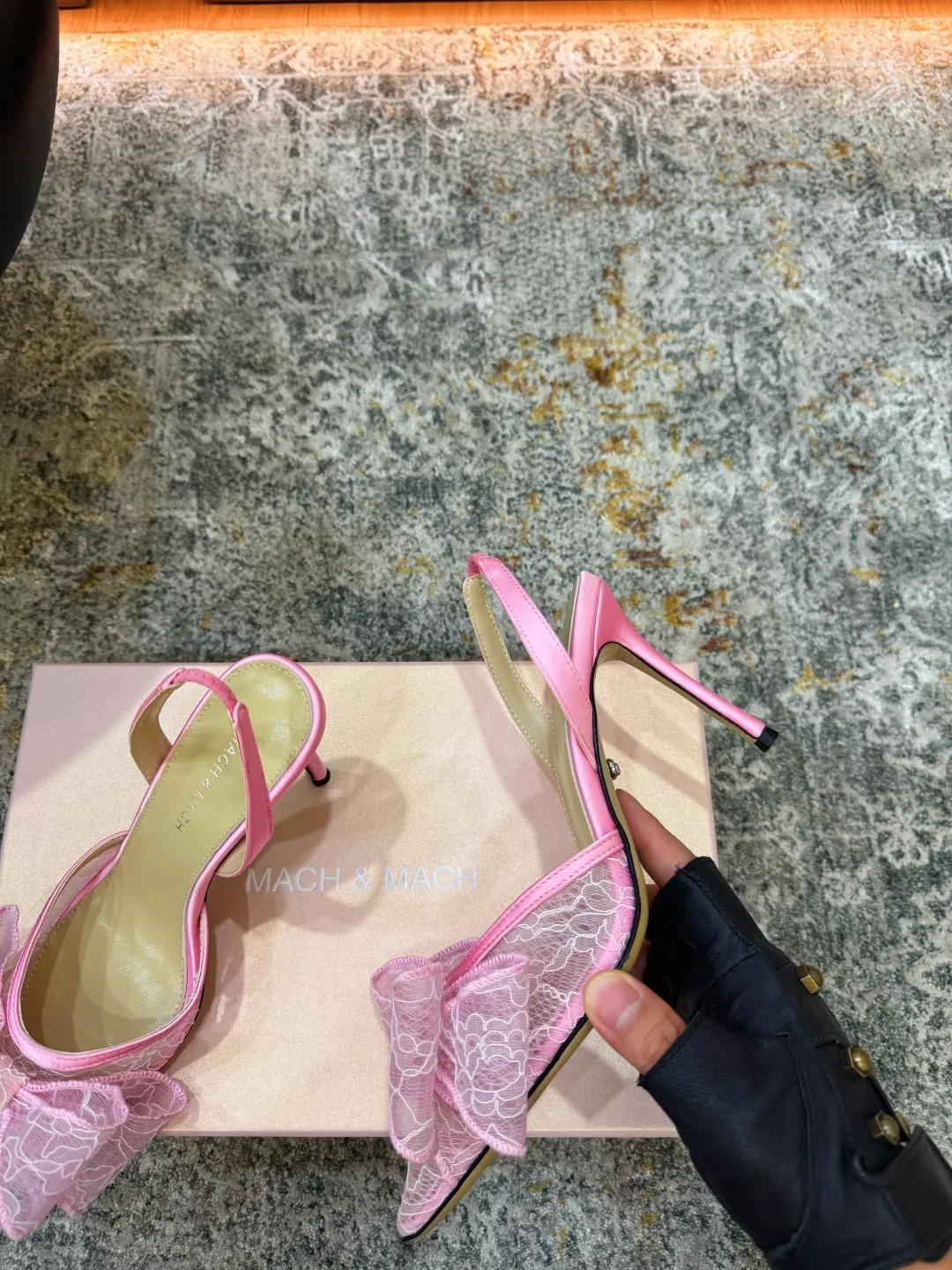 마흐앤마흐 레이스 디테일 슬링백 슈즈 상세 이미지 4