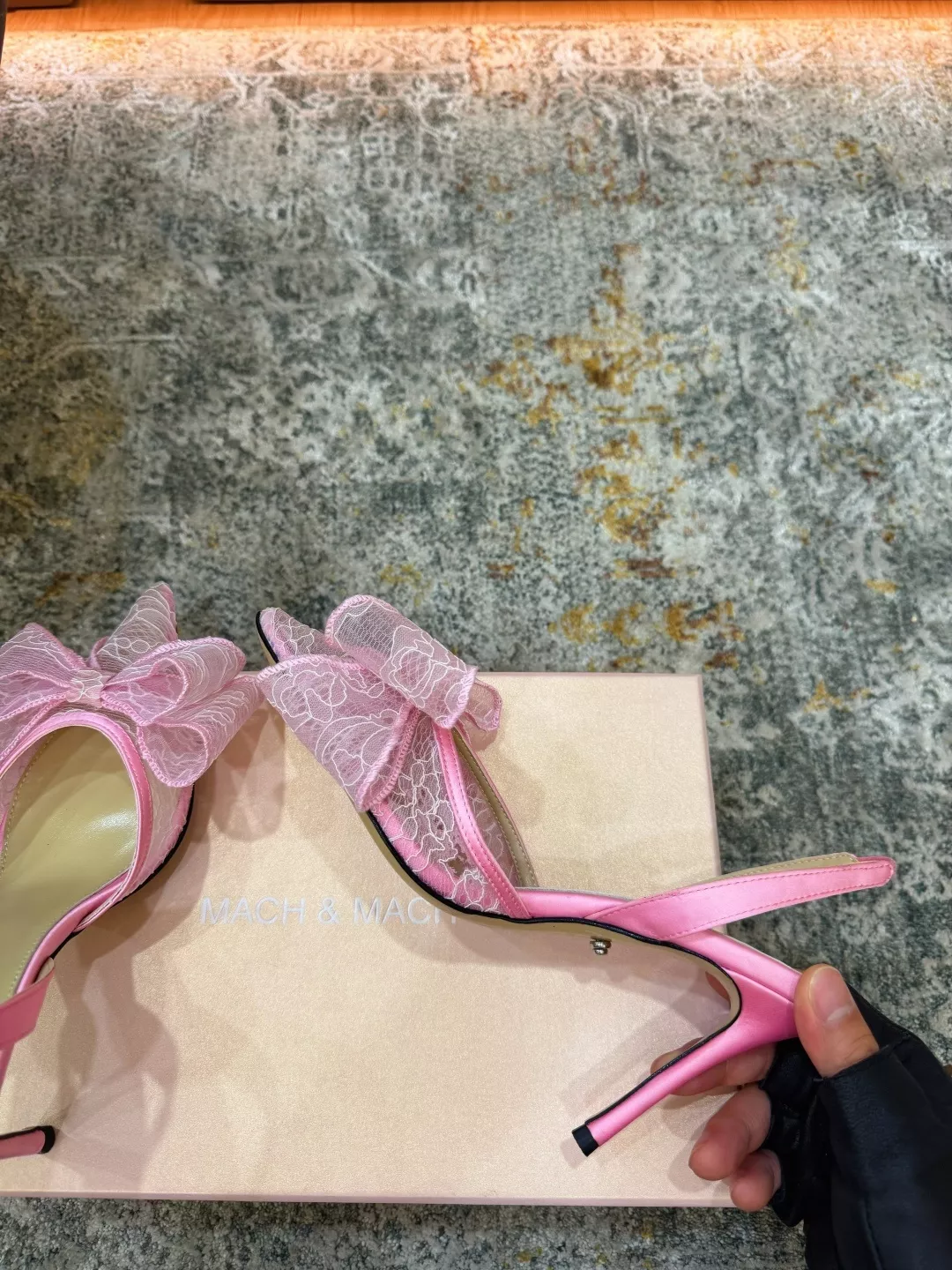 마흐앤마흐 레이스 디테일 슬링백 슈즈 상세 이미지 5