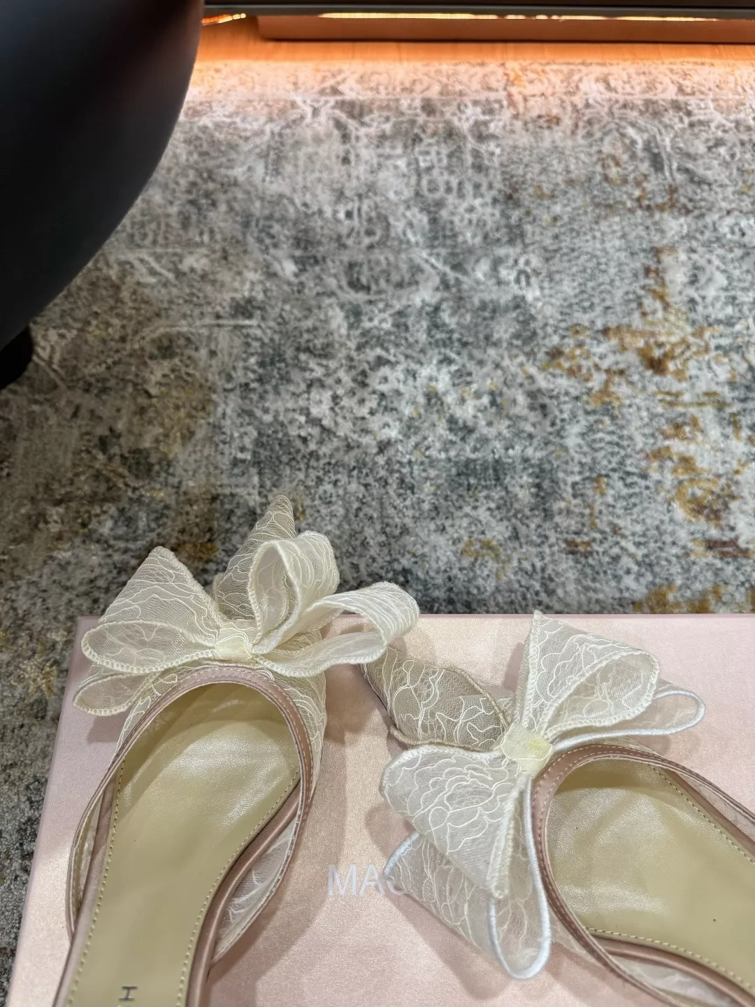 마흐앤마흐 레이스 리본 장식 슬링백 힐 상세 이미지 7