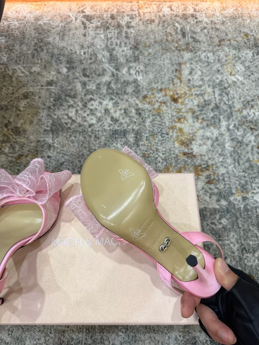 마흐앤마흐 레이스 장식 스트랩 샌들 상세 이미지 6
