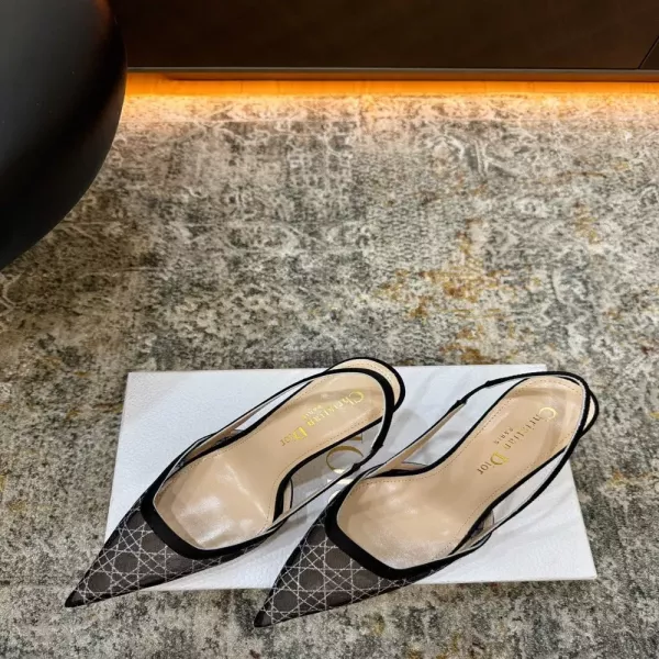 디올 시스루 메쉬 슬링백 슈즈