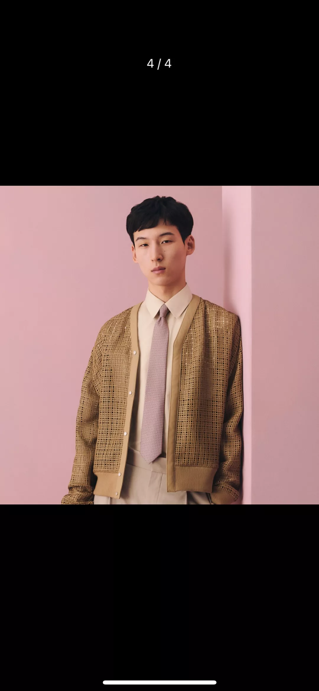 에르메스 실크 H 패턴 타이 상세 이미지 2