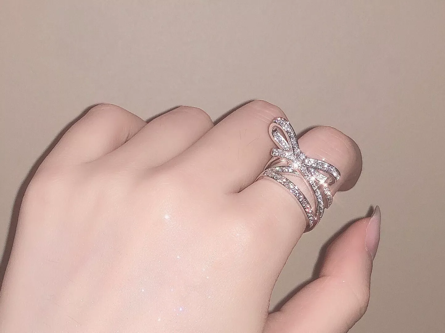 샤넬 리본 모티브 더블 레이어 링 상세 이미지 11
