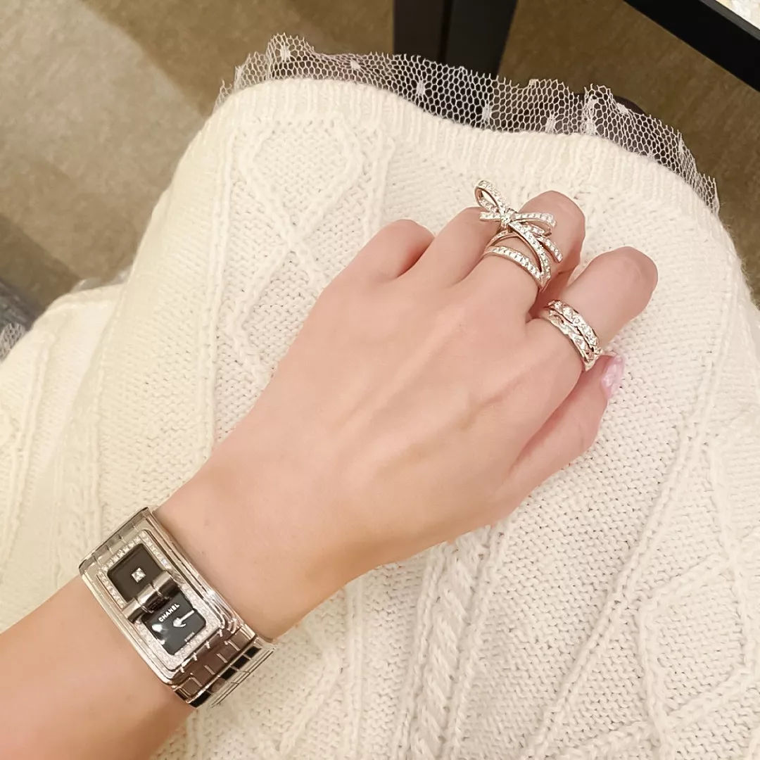 샤넬 리본 모티브 더블 레이어 링 상세 이미지 21