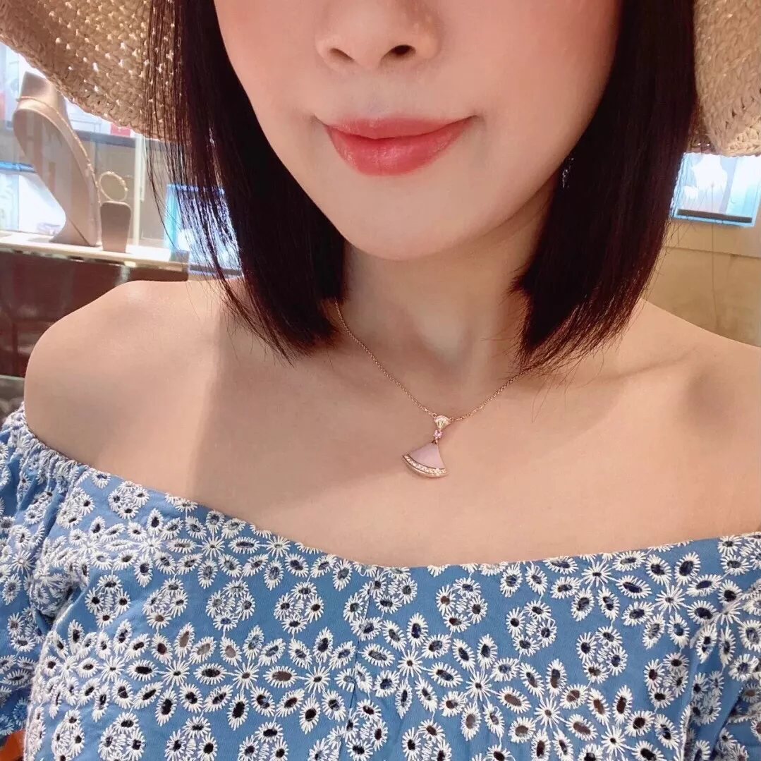 불가리 칠석 한정 핑크 세라믹 팬던트 네크리스 상세 이미지 16