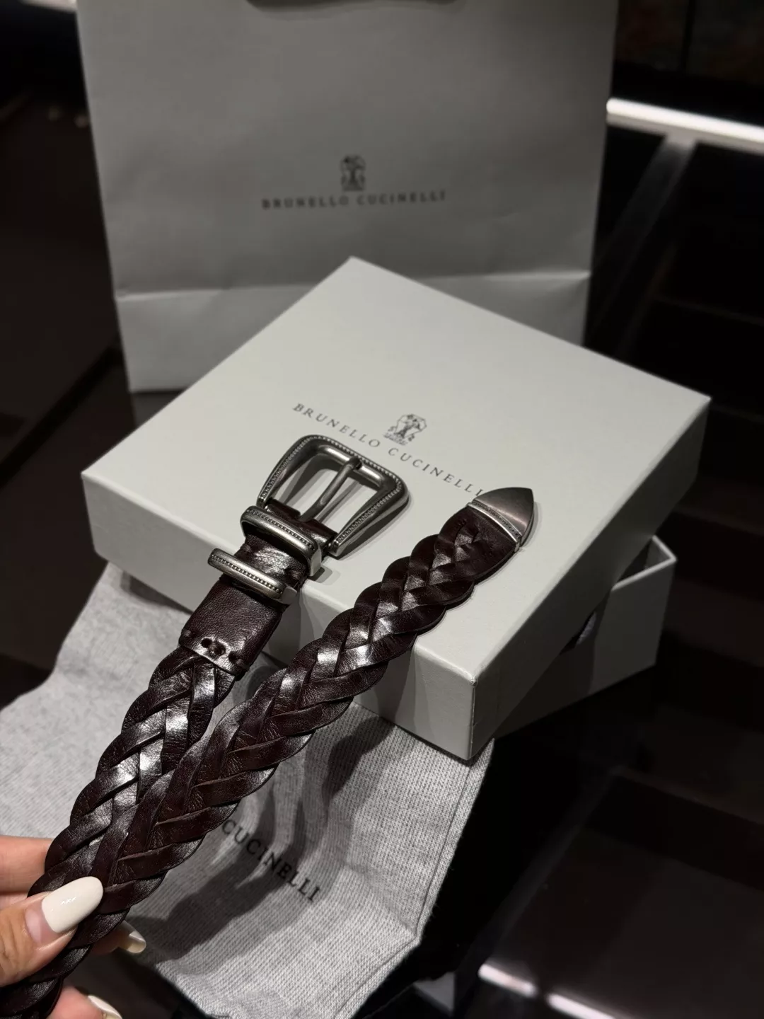 브루넬로쿠치넬리 클래식 브레이디드 레더 벨트 상세 이미지 47