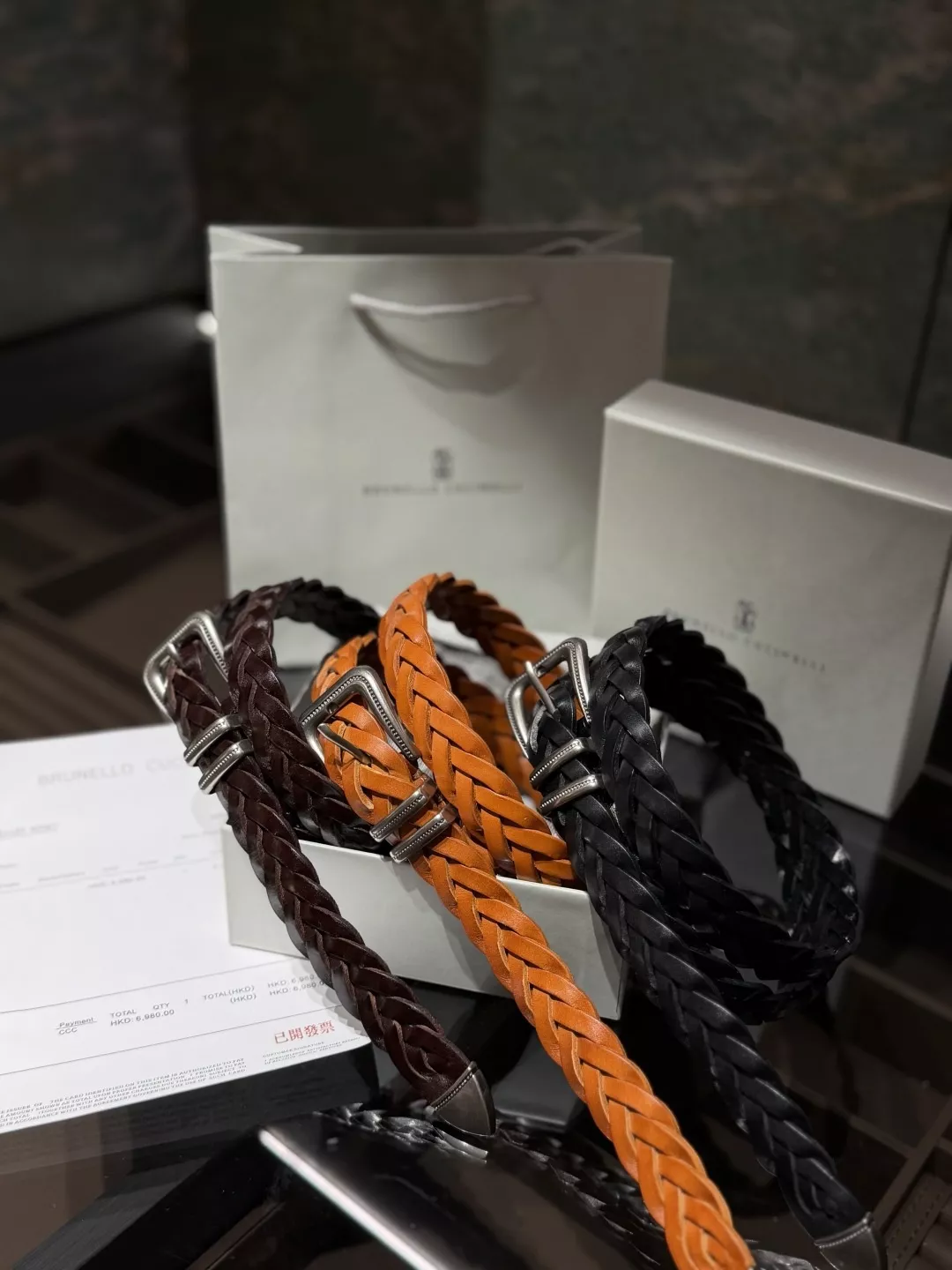브루넬로쿠치넬리 클래식 브레이디드 레더 벨트 상세 이미지 19