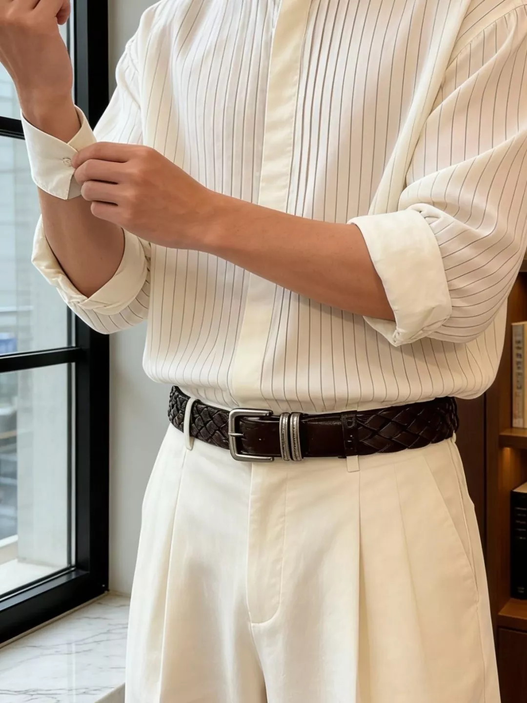 브루넬로쿠치넬리 클래식 브레이디드 레더 벨트 상세 이미지 110