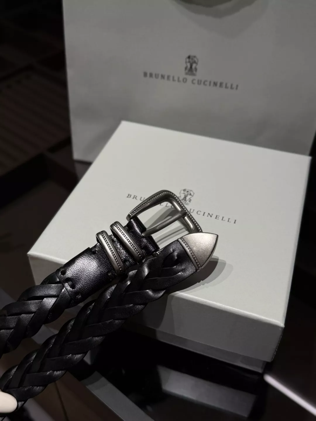 브루넬로쿠치넬리 클래식 브레이디드 레더 벨트 상세 이미지 28
