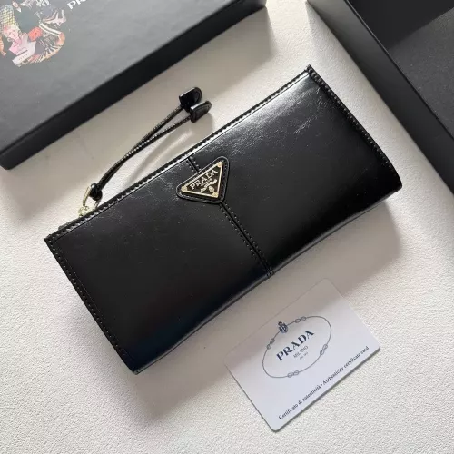 프라다 오일 왁스 소가죽 롱 월렛