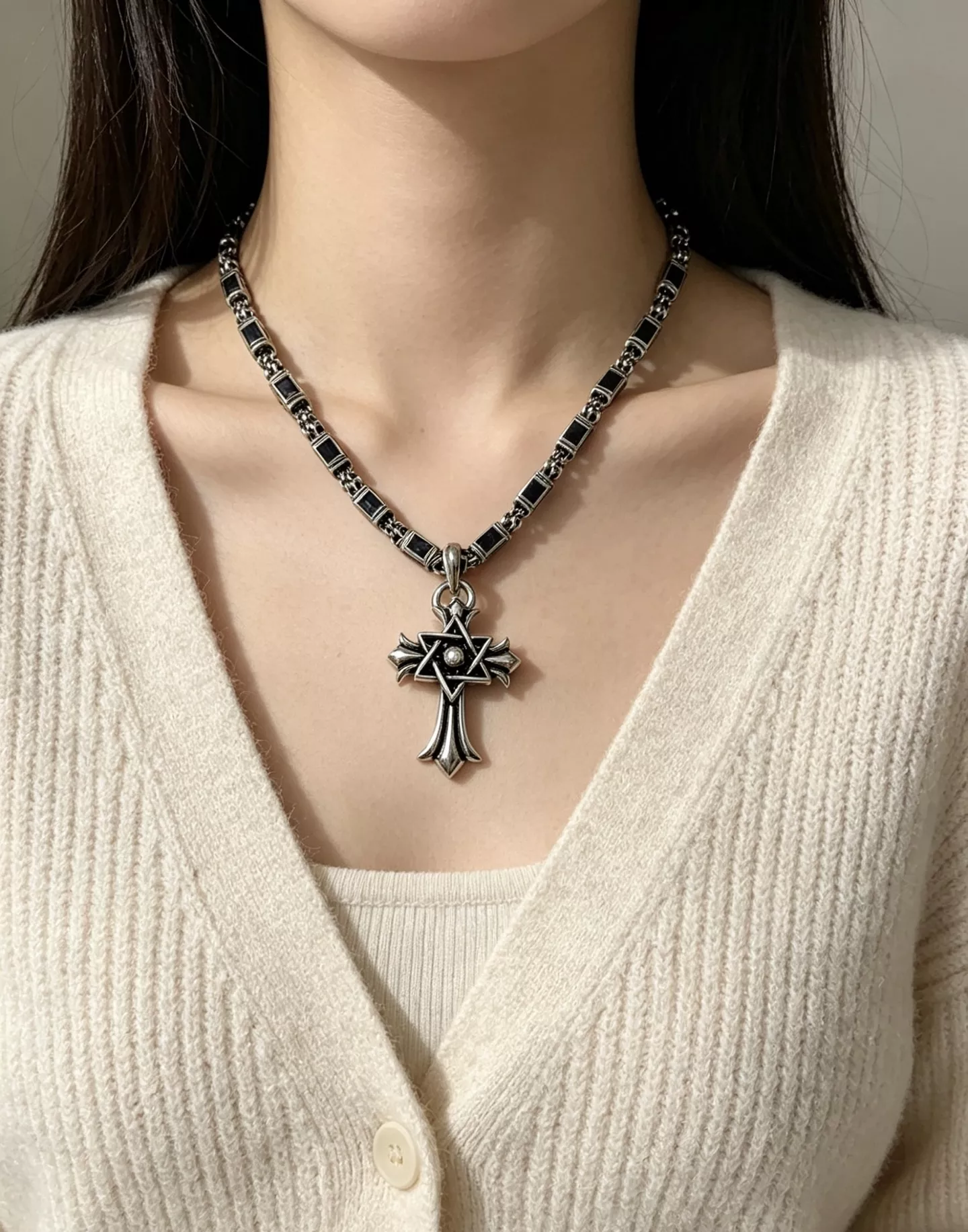 크롬하츠 빈티지 크로스 펜던트 체인 액세서리 상세 이미지 8