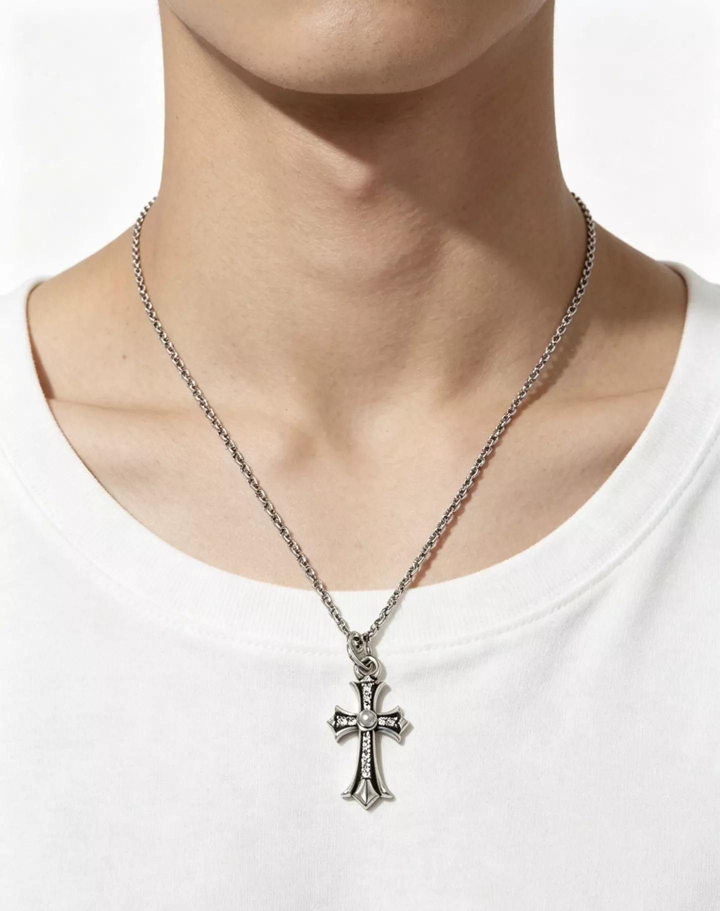 크롬하츠 빈티지 크로스 펜던트 체인 액세서리 상세 이미지 7