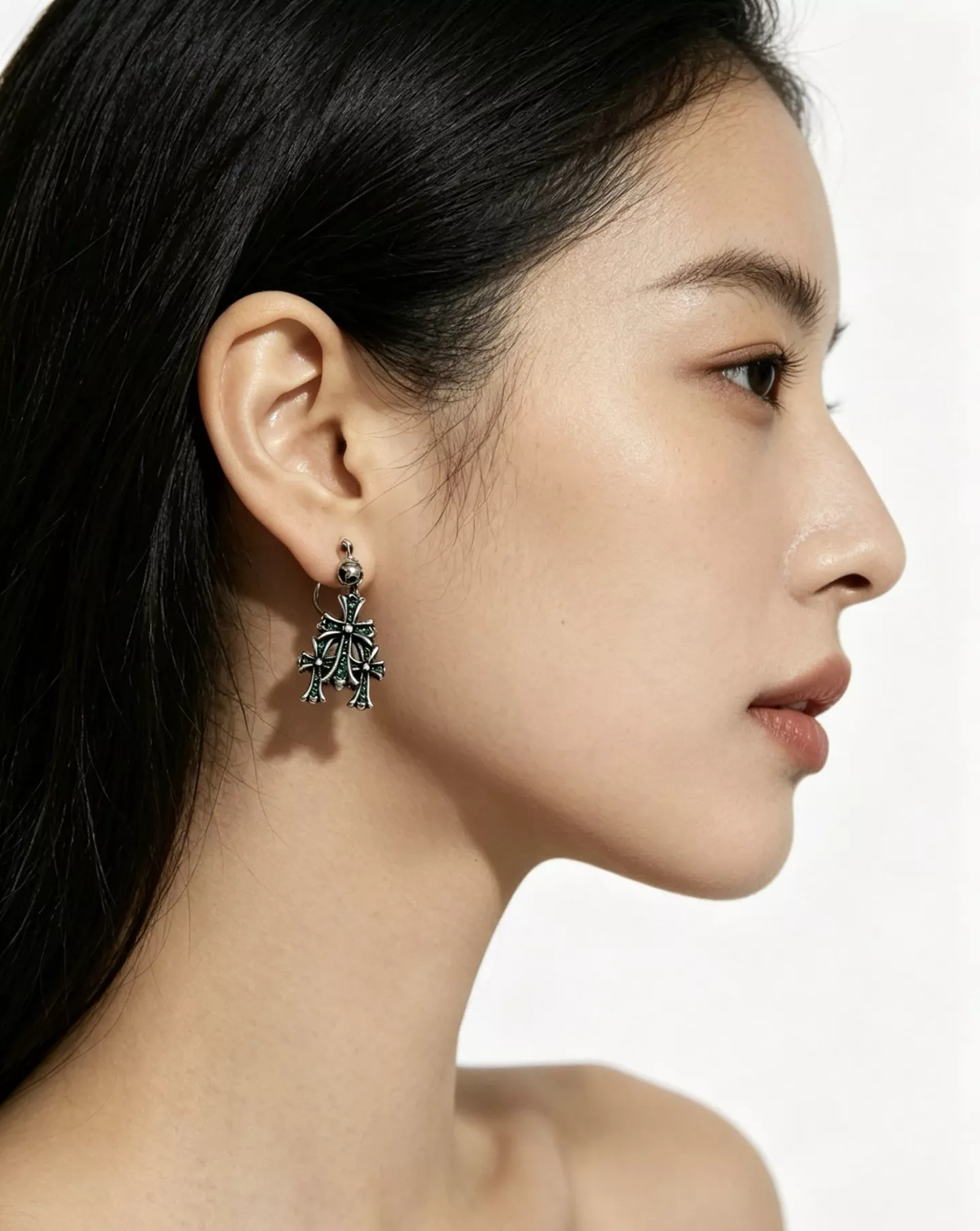 크롬하츠 멀티 크로스 드롭 이어 액세서리 상세 이미지 7