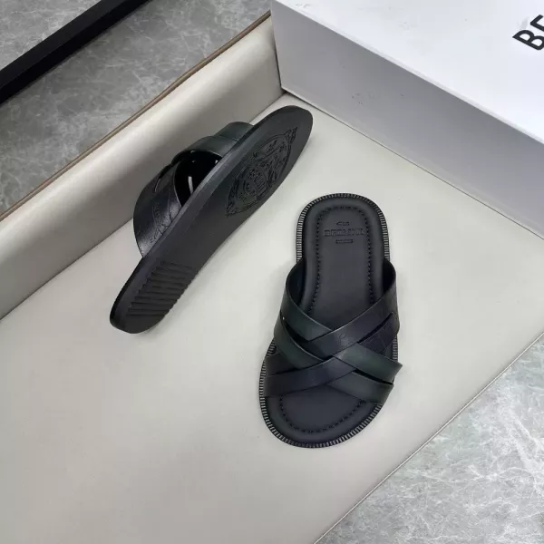 벨루티 수제 가죽 썸머 오픈 슬리퍼