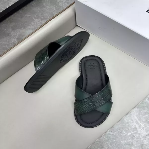벨루티 수공예 가죽 썸머 슬리퍼