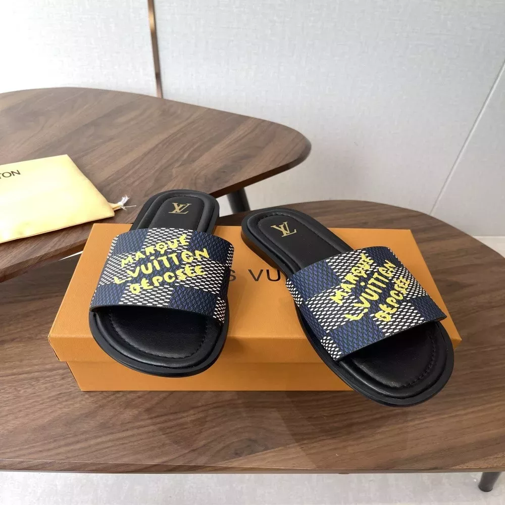 루이비통 입체 로고 슬라이드 샌들