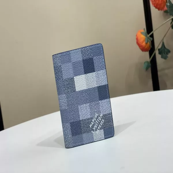 루이비통 다모플라주 코팅 캔버스 포켓 월렛