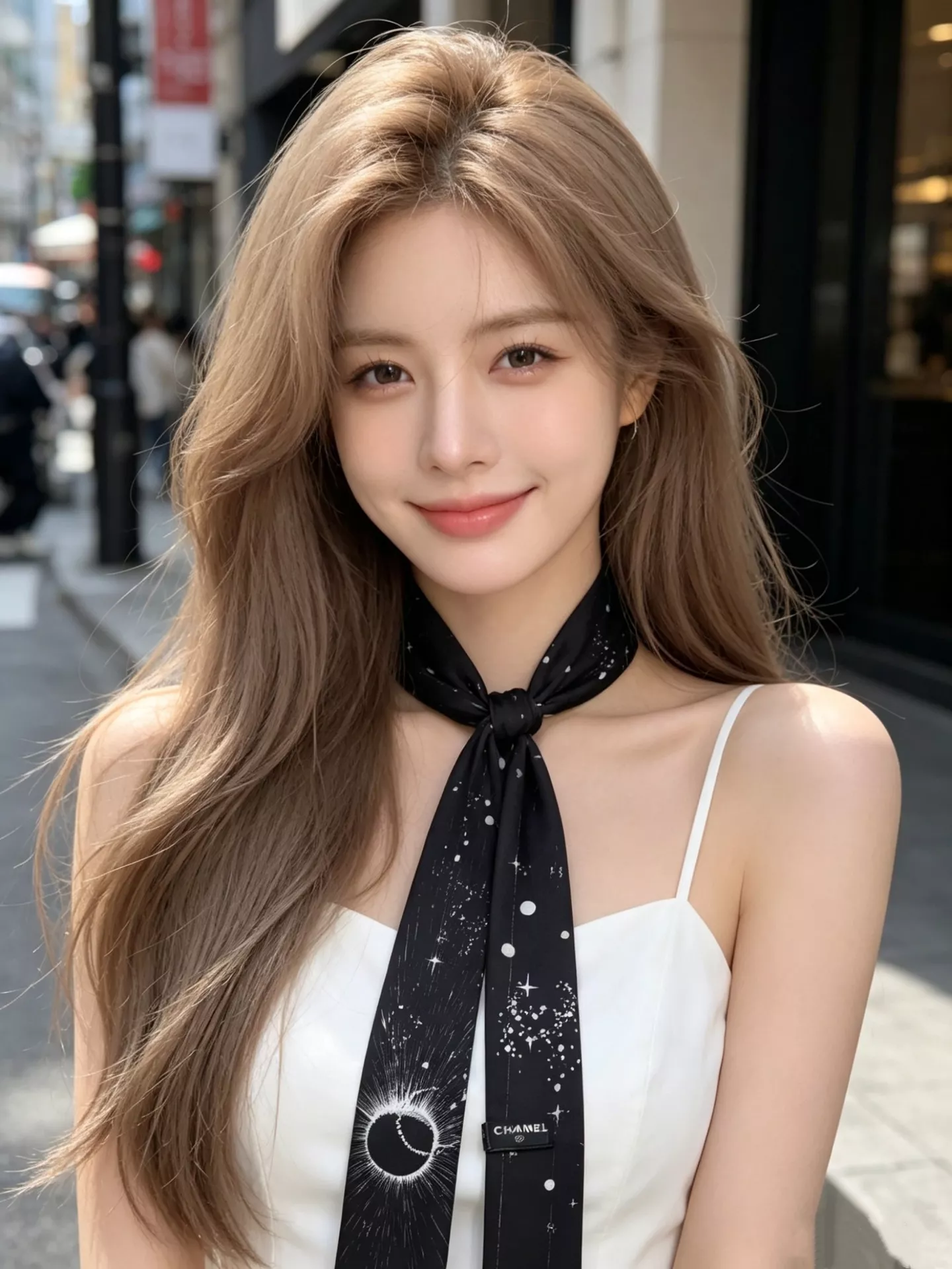 샤넬 별자리 실크 포인트 스카프 상세 이미지 17