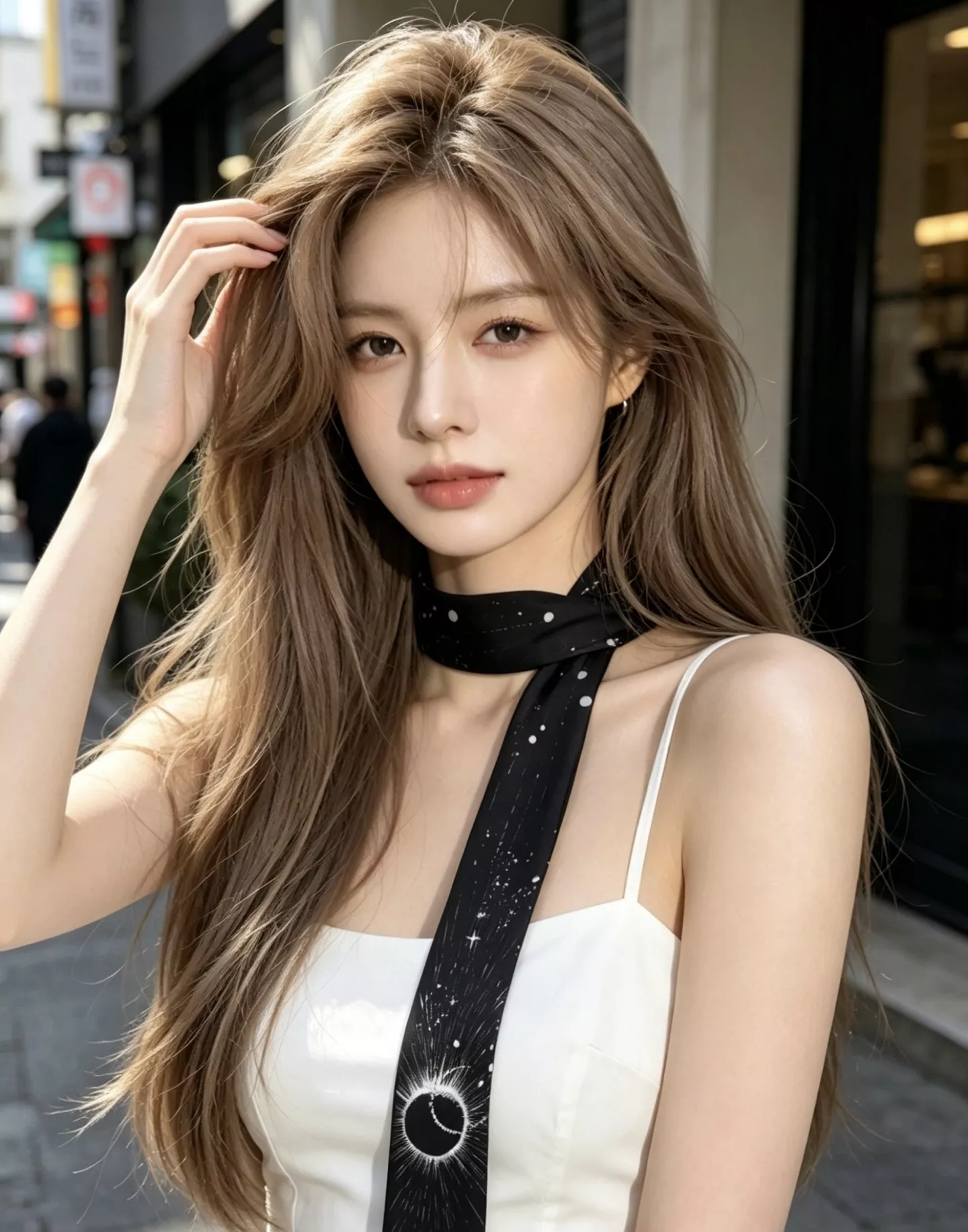 샤넬 별자리 실크 포인트 스카프 상세 이미지 16