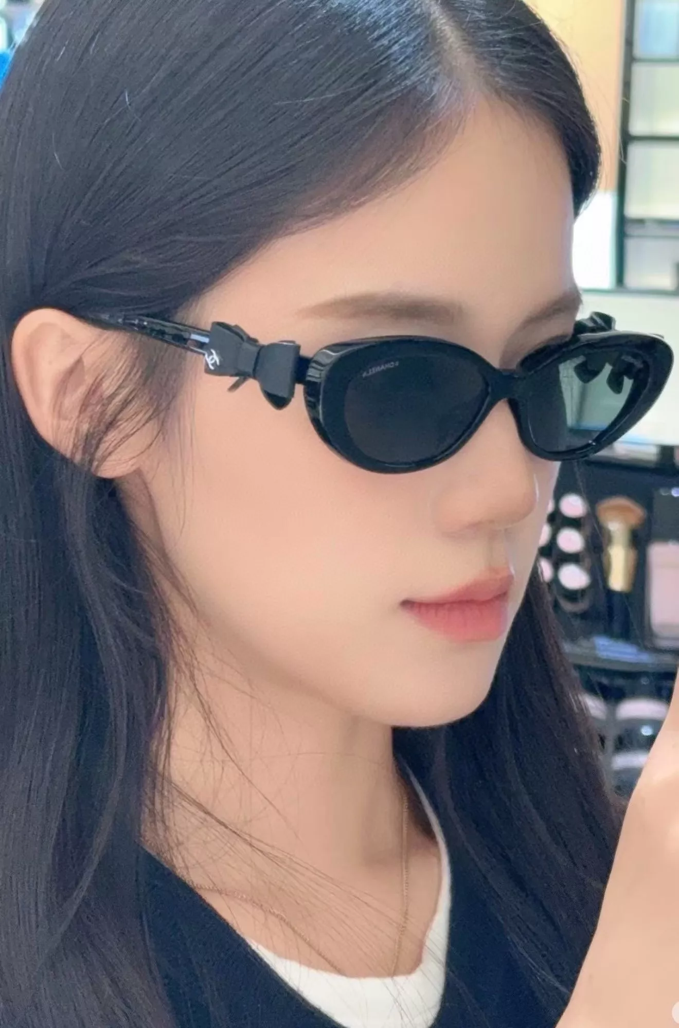 샤넬 리본 장식 캣아이 선글라스 상세 이미지 56