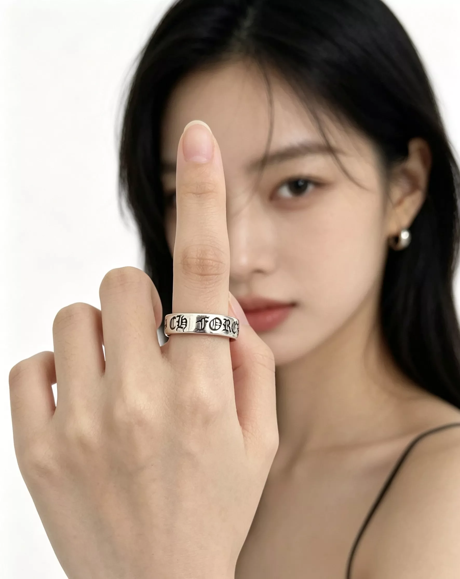 크롬하츠 멀티 크로스 포인트 실버 링 상세 이미지 9