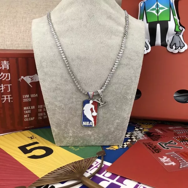 루이비통 NBA 로고 장식 스트라스 체인 주얼리