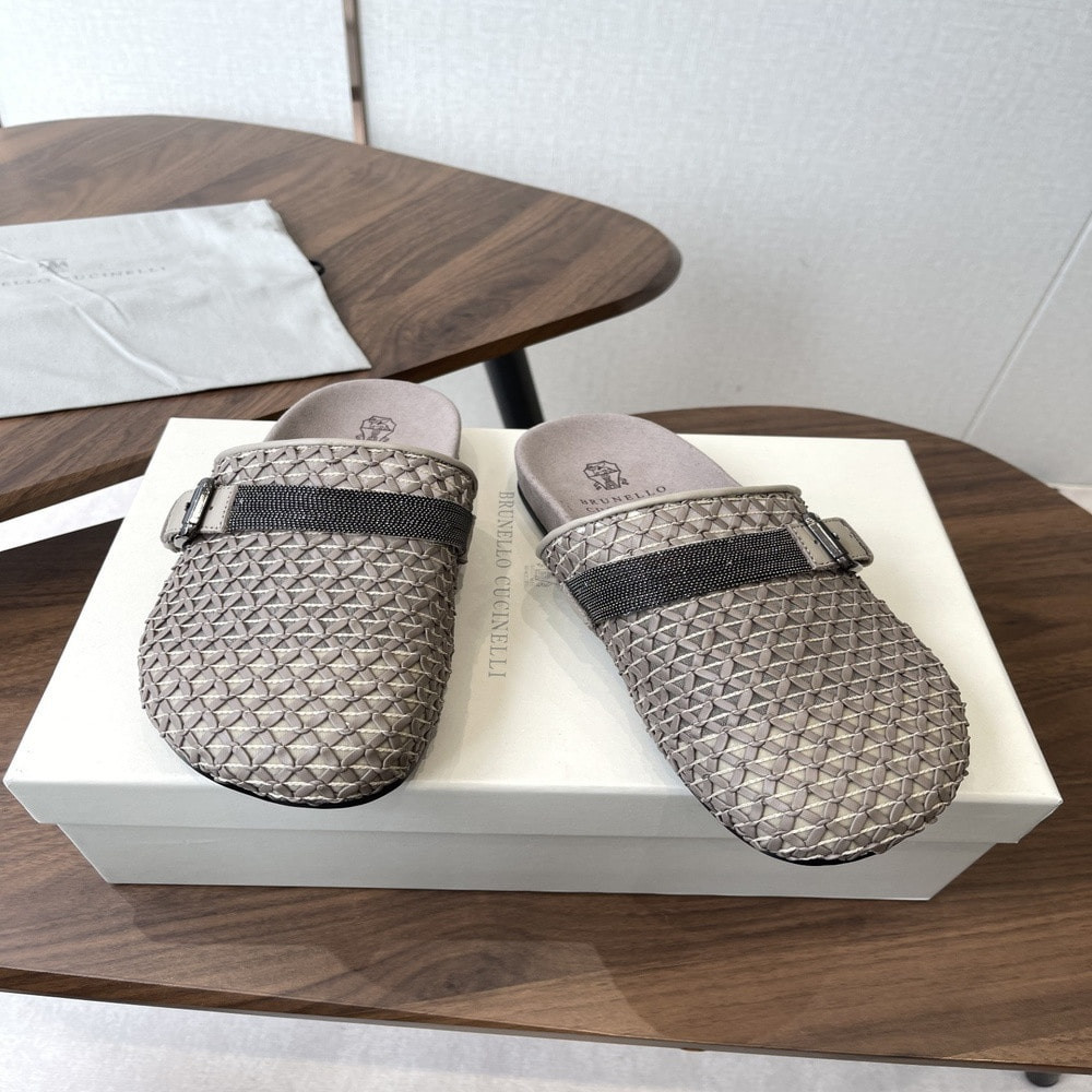 브루넬로쿠치넬리 비즈 체인 포인트 버클 슬라이드