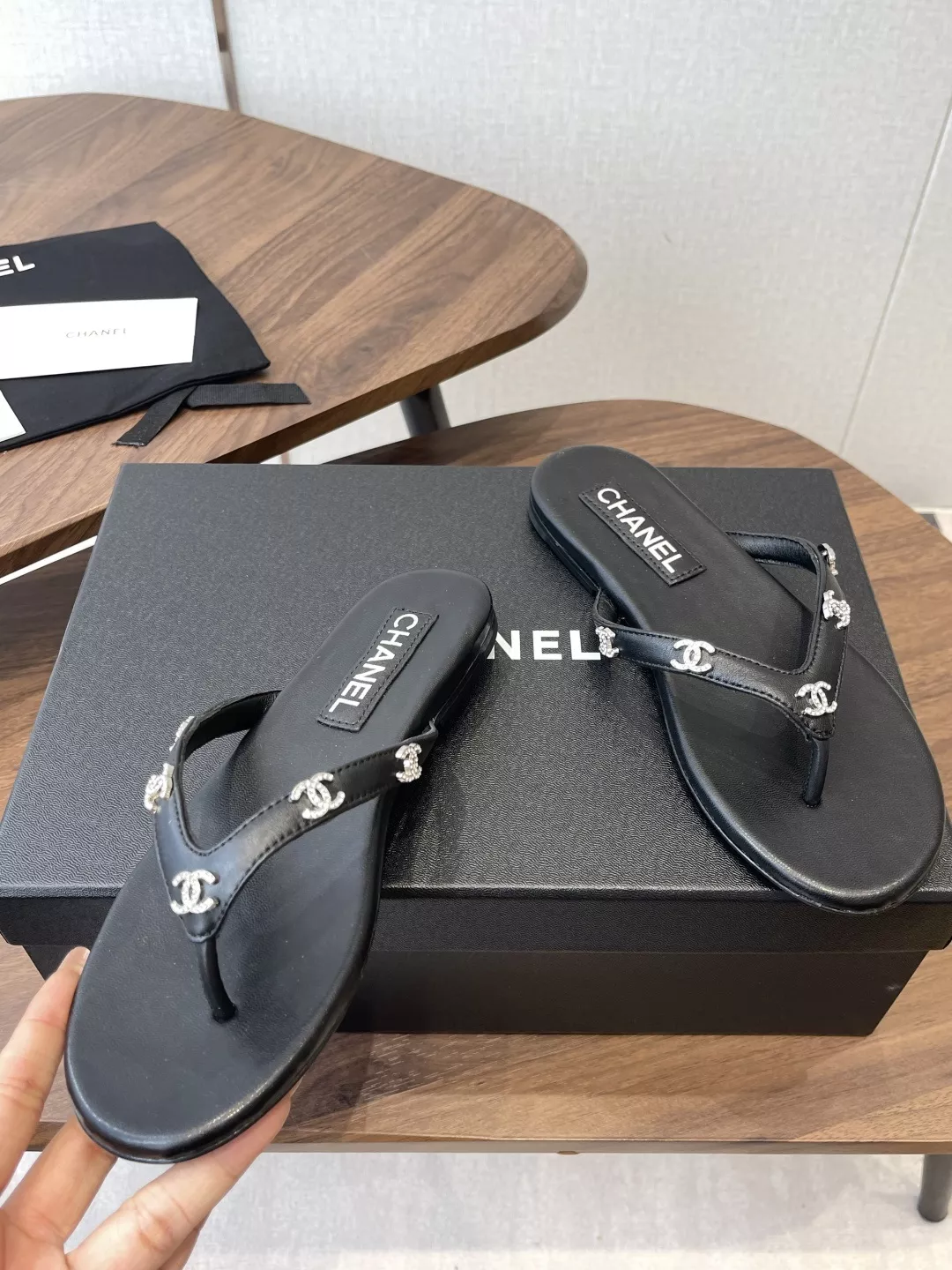 샤넬 더블씨 장식 플립플랍 상세 이미지 5