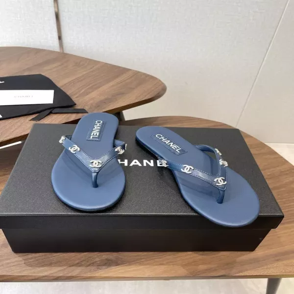 샤넬 더블씨 포인트 플립플랍