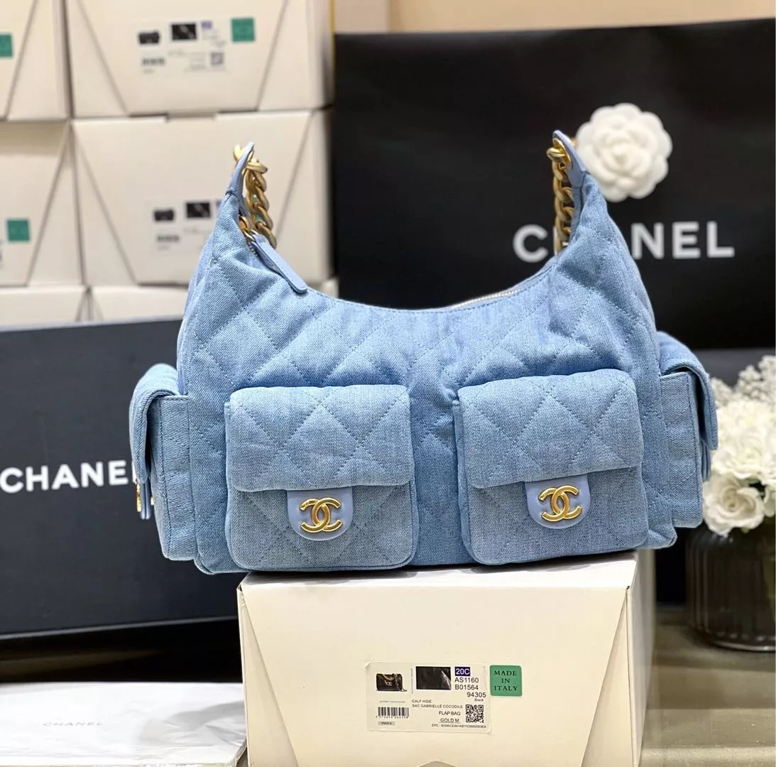 샤넬 데님 체인 포켓 숄더 백 상세 이미지 11