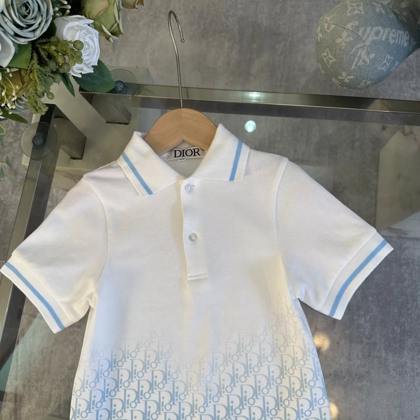디올 폴로 상의와 쇼츠 구성 세트 상세 이미지 4